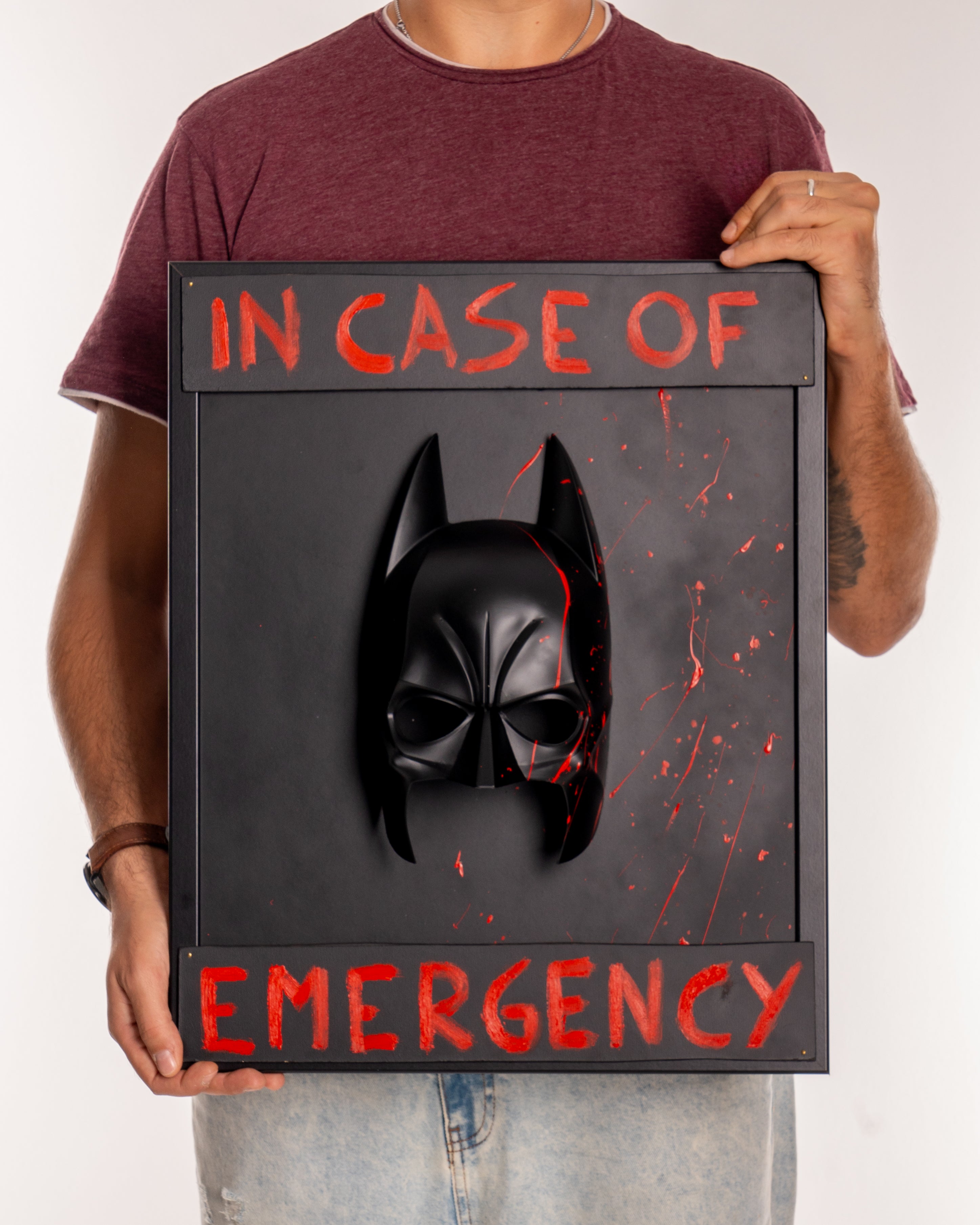 BATMAN IN CASE OF EMERGENCY RED